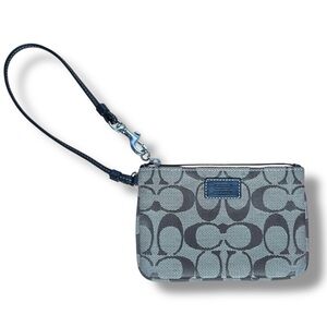 Coach Signature Brown And Tan Logo Canvas Wallet - “Rada”